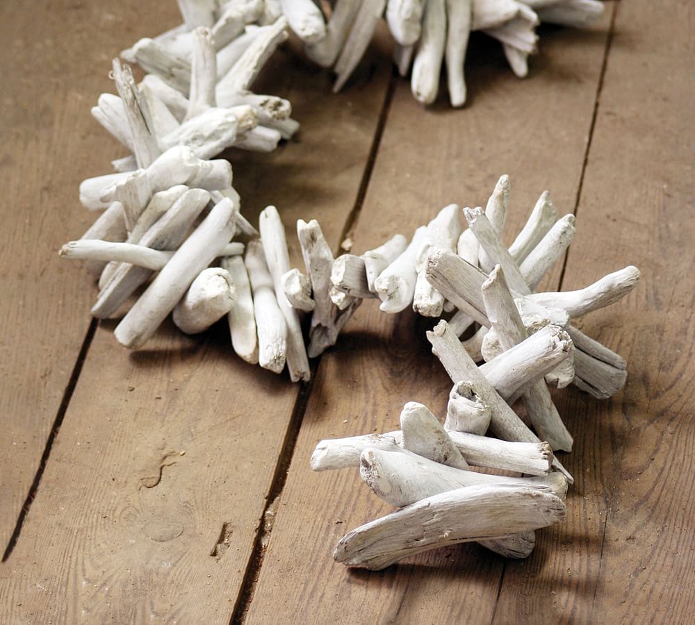 White Washed Driftwood Garland, 72&quot;