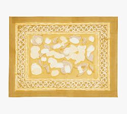 Camille Cotton Placemats, 15" x 18" - Set of 6 - Dijon/Grey