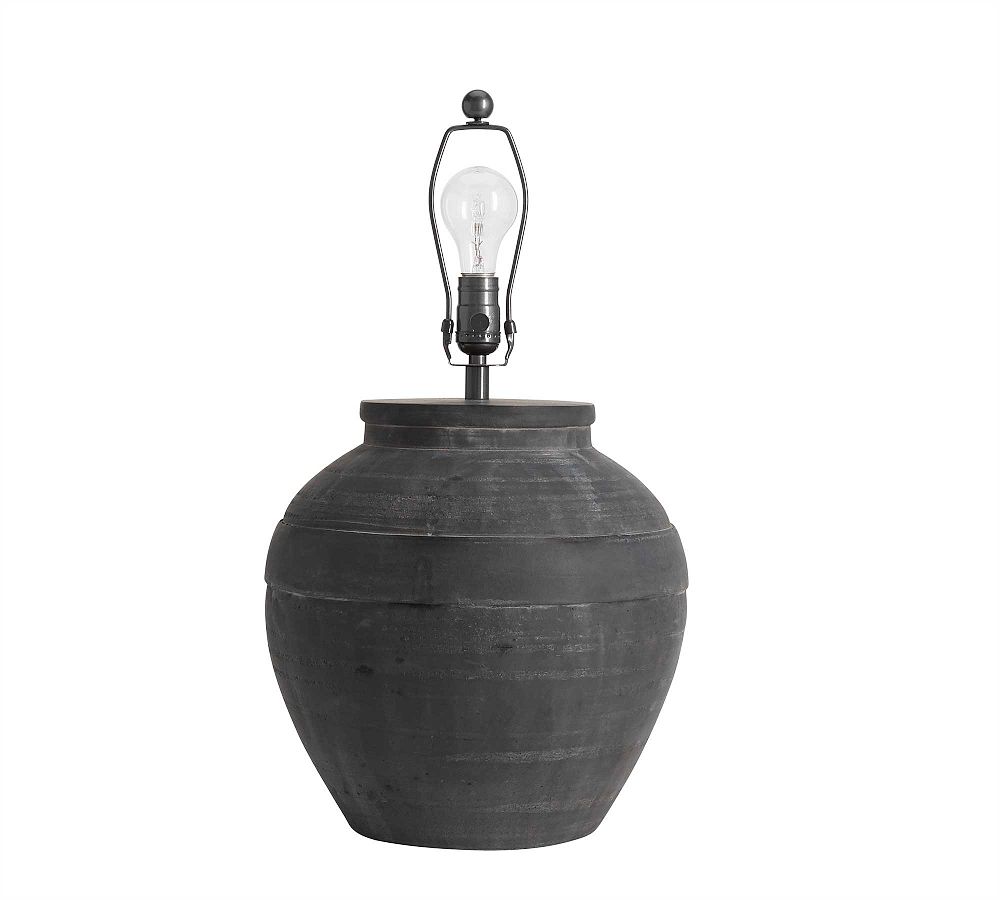 Open Box: Faris Ceramic 21" Table Lamp Base ONLY - Matte Black
