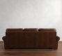 Turner Roll Arm Leather Sleeper Sofa (64&quot;&ndash;88&quot;)