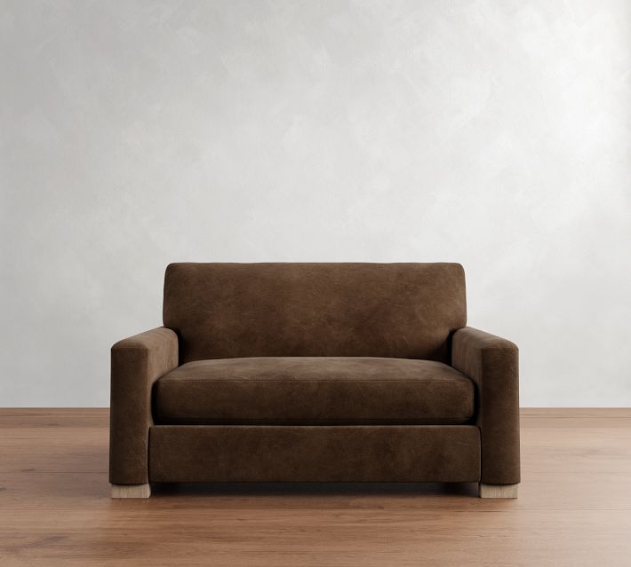 Pottery Barn Clark Armchair Turner Square Arm Leather Sleeper Sofa