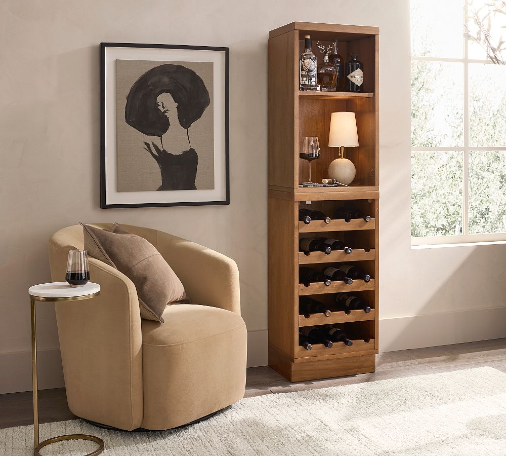 Reed Modular Bar Shelf with Wine Storage (18&quot;)