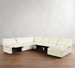 PB Comfort Modern Roll Arm Power Reclining L-Shaped Chaise Sectional - Storage Available (153&quot;-167&quot;)