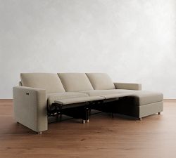 Westwood Square Arm Power Reclining Chaise Sectional - Storage Available (109&quot;-163&quot;)