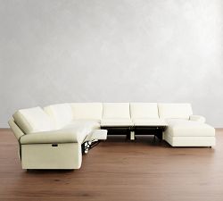 PB Comfort Modern Roll Arm Power Reclining L-Shaped Chaise Sectional - Storage Available (153&quot;-167&quot;)