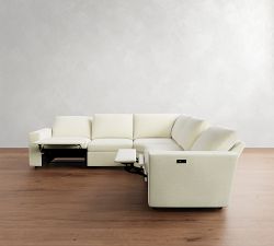 Dream Wide Arm Power Reclining L-Shaped Wedge Sectional - Storage Available (122&quot;-134&quot;)