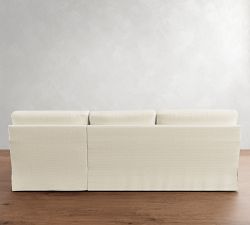 Buchanan Modern Square Arm Slipcovered Chaise Sectional (91&quot;)