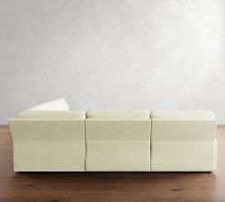 PB Comfort Modern Square Arm Power Reclining L-Shaped Sectional - Storage Available (119&quot;-133&quot;)