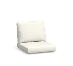 Tulum Cushion Cover Outdoor Lounge Chair, High Performance Canvas; White