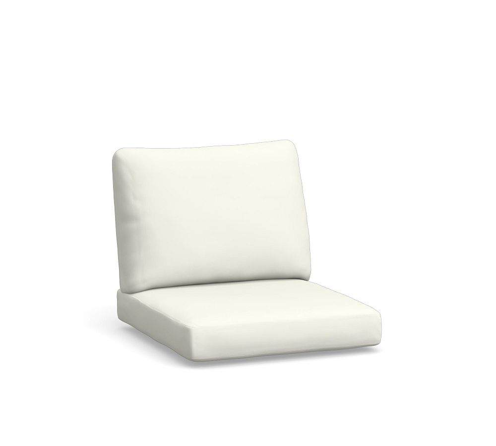 Tulum Cushion Cover Outdoor Lounge Chair, High Performance Canvas; White
