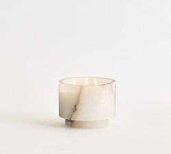 Alabaster Candle - White Floral