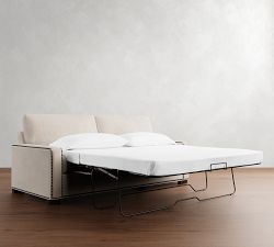 Turner Square Arm Sleeper Sofa with Memory Foam Mattress (84&quot;)