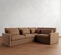 Westwood Slim Arm Deep Seat Leather 3-Piece Sectional