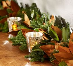 Live Magnolia &amp; Noble Fir Garland