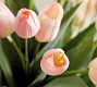 Faux Composed Tulip Arrangement in Glass Vase
