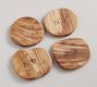 Olive Wood Coasters, Set of 4
