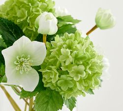 Faux Snowball Floral Arrangement