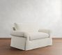 Pearce Roll Arm Slipcovered Single Sleeper Sofa with Memory Foam Mattress (64&quot;)