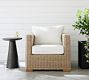 Huntington Wicker Square Arm Outdoor Lounge Chair