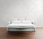 Cameron Slope Arm Slipcovered Sleeper Sofa with Memory Foam Mattress (86&quot;)