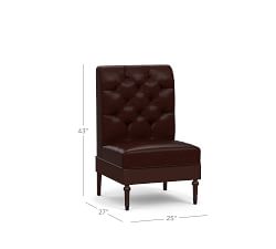 Hayworth Leather Banquette - 25&quot; Single Seat