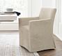 Classic Long Slipcovered Dining Armchair