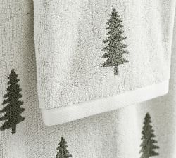Pine Tree Reversible Jacquard Towel