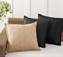 Faux Natural Fibre Flange Outdoor Pillow