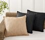 Faux Natural Fibre Flange Outdoor Pillow, Natural, 20"