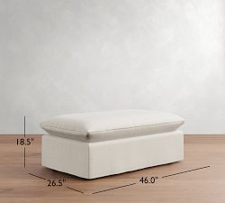 Palmetto Slipcovered Ottoman