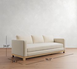 Jake Seadrift Wood Base Sofa (63&quot;-120&quot;)