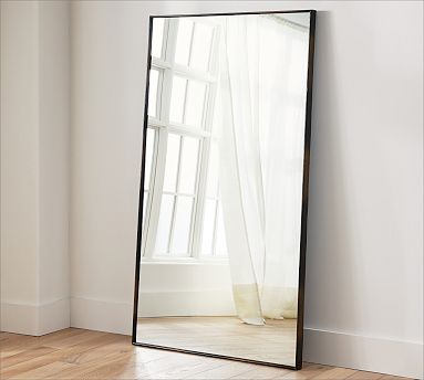 Berke Oversized Bronze Frame Antiqued Floor Mirror,45"x80"