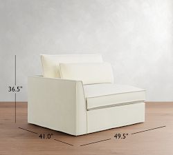 Build Your Own Westwood Fin Arm Deep Seat Flange Edge Slipcovered Sectional