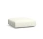 Malibu Outdoor Cushion Platform Ottoman, High Performance Canvas; White