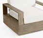 Indio Eucalyptus Modern Platform Swivel Outdoor Lounge Chair