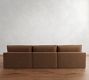 Westwood Slim Arm Deep Seat Leather Modular Chaise Sectional