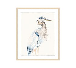 Gentle Heron Framed Print - Elegant Wall Art