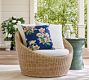Huntington Wicker Swivel Papasan Outdoor Lounge Chair