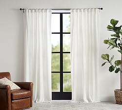 Custom Belgian Flax Linen Curtain - Classic Ivory