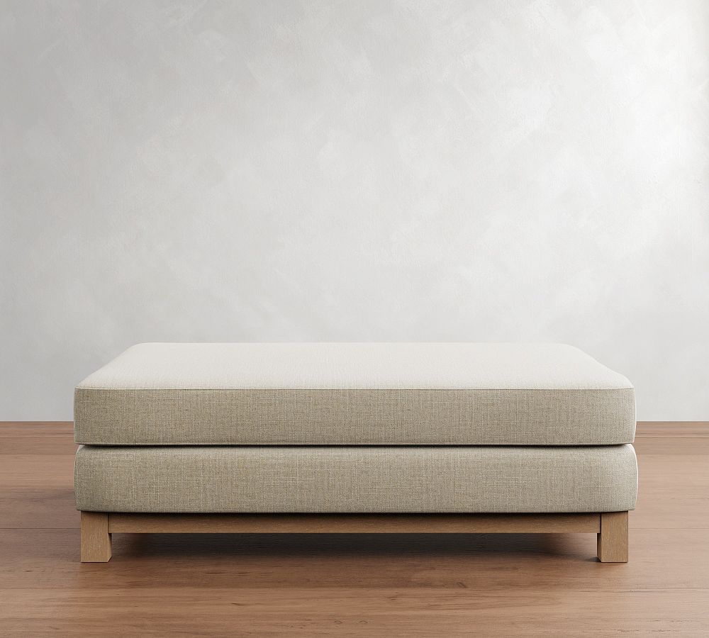 Jake Seadrift Wood Base Sectional Ottoman