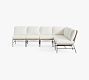 Tulum Wicker 6-Piece Armless L-Shaped Outdoor Sectional (128&quot;)
