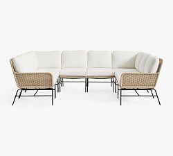 Tulum Wicker 8-Piece U-Shaped Outdoor Sectional (128&quot;)