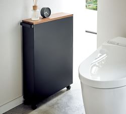 Yamazaki Slim Rolling Bathroom Cart with Handle