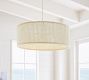 Bristol Wood Bead Drum Pendant (35&quot;)