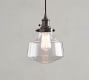 Schoolhouse Glass Cord Pendant (8&quot;-11&quot;)