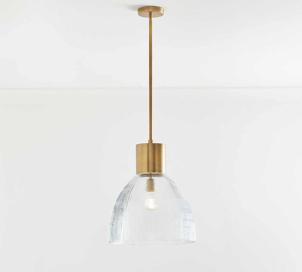 Valerie Ribbed Glass Pendant (17&quot;)
