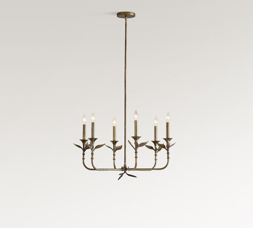 Botanical Forged-Iron Chandelier (30&quot;)