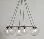Claremont Glass Globe Round Chandelier (39&quot;-48&quot;)