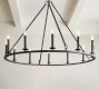 Remington Iron Round Chandelier (42&quot;-60&quot;)