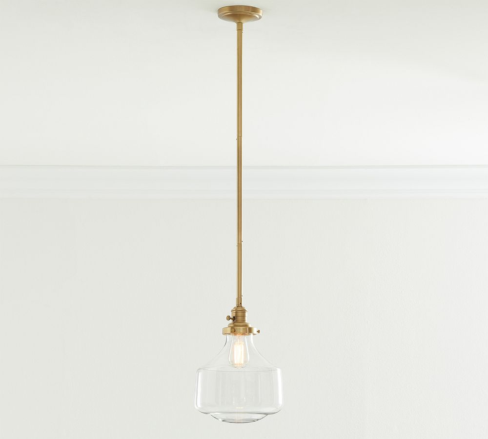 Schoolhouse Glass Pole Pendant (8&quot;-12&quot;)